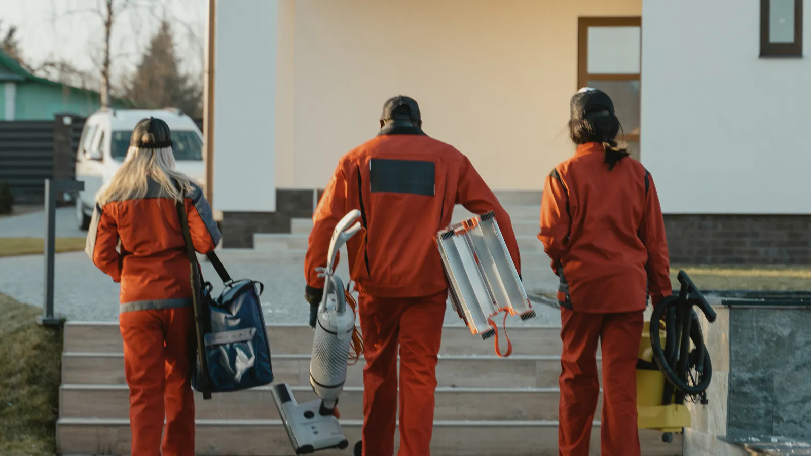 The Ontario Exterior Cleaning crew at work in Oakville